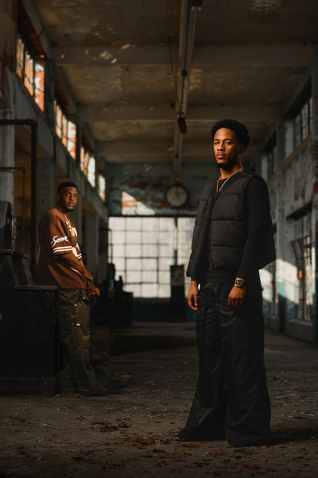 Black Jumbo Leg Cargo Pants