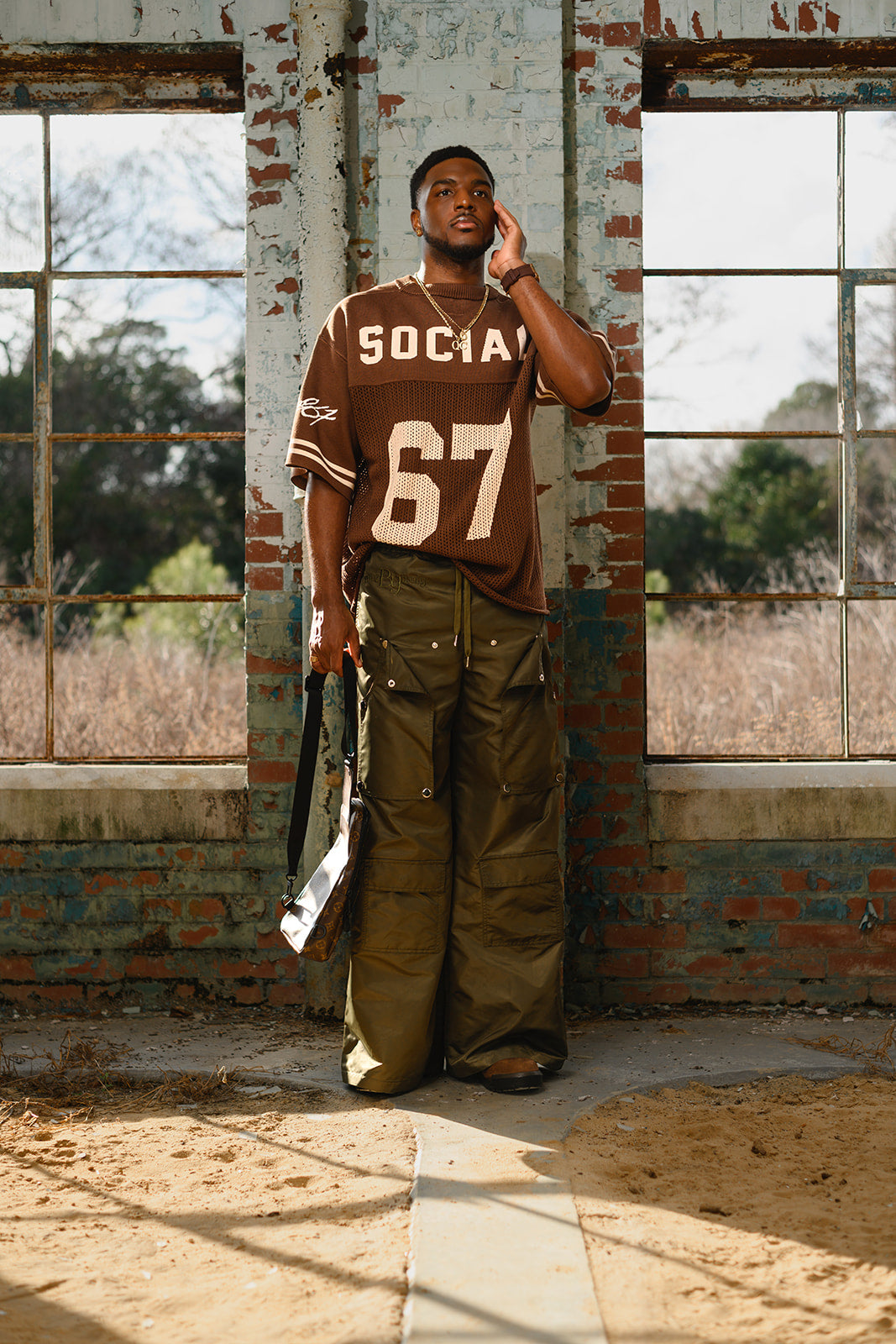 Olive Green Jumbo leg Cargo Pants