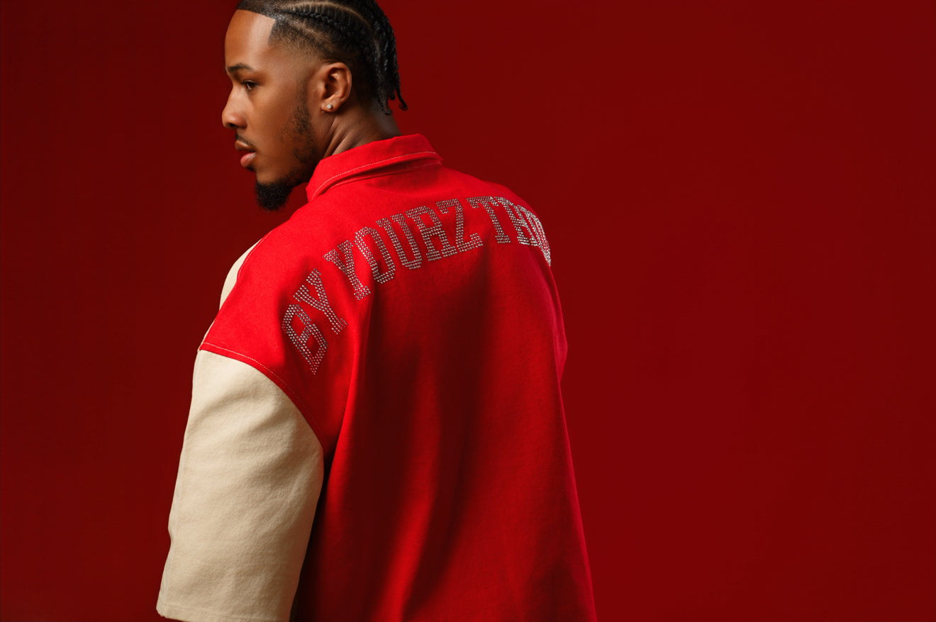 Fire Red Denim Shirt