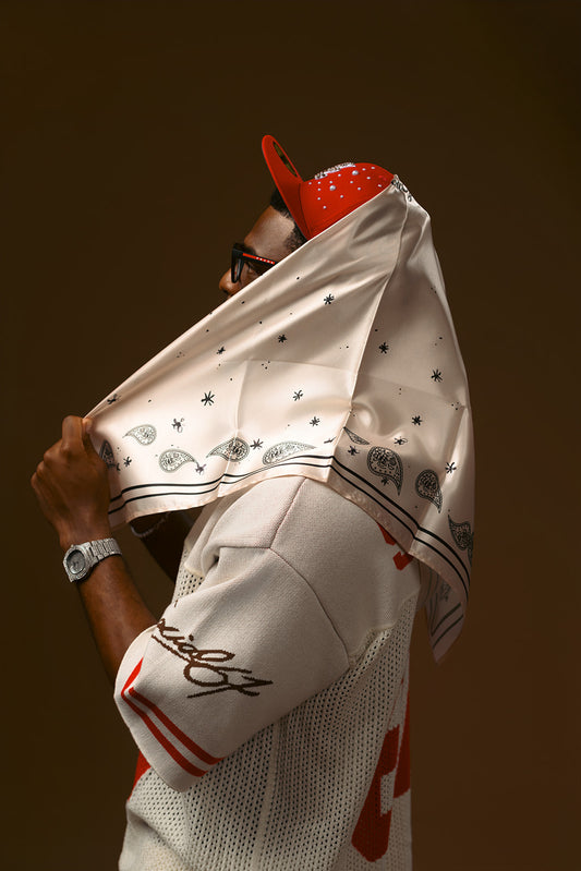 Off White Paisley Scarf