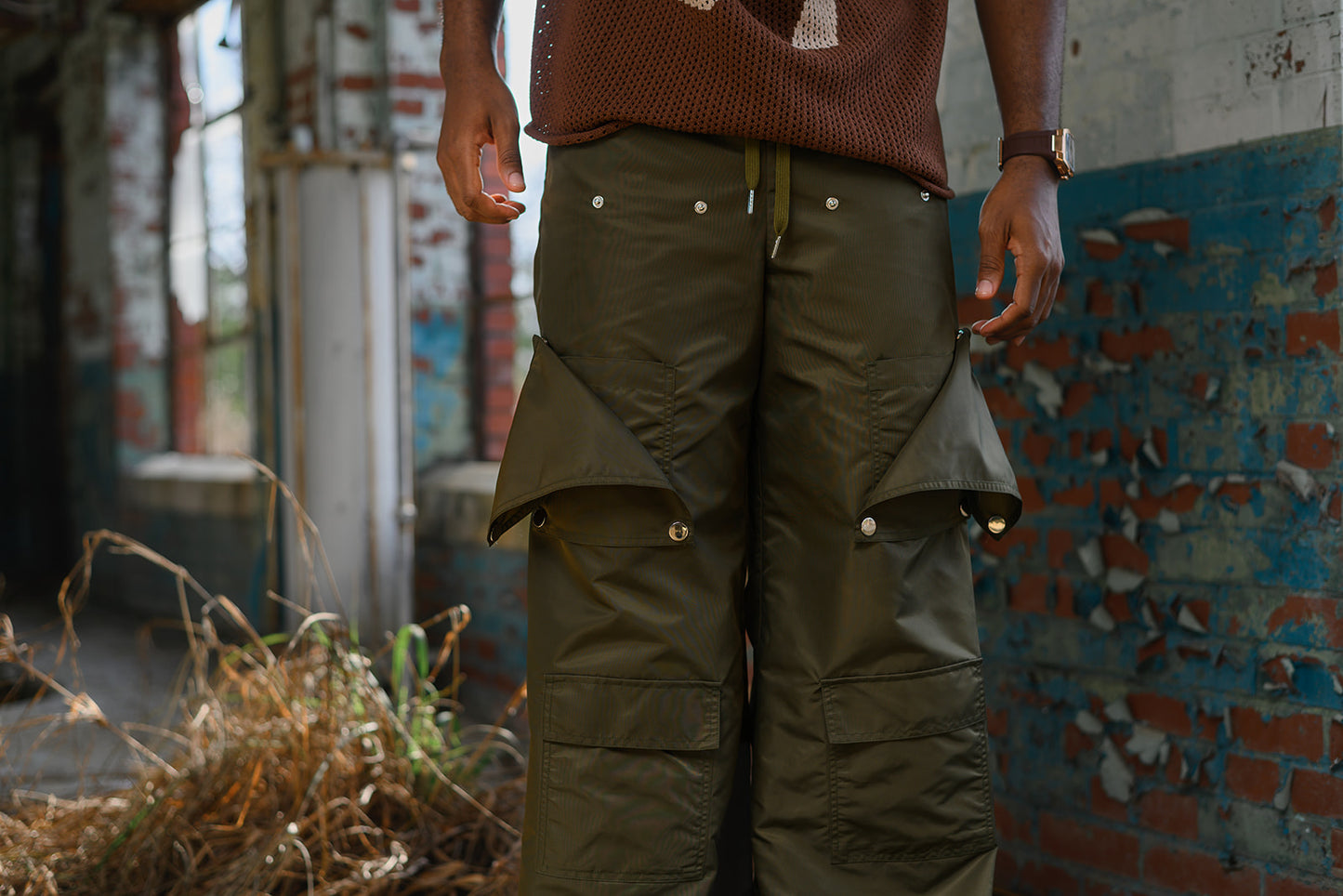 Olive Green Jumbo leg Cargo Pants